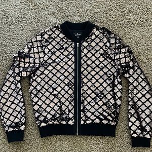 Lulus Glitter Bomber Jacket